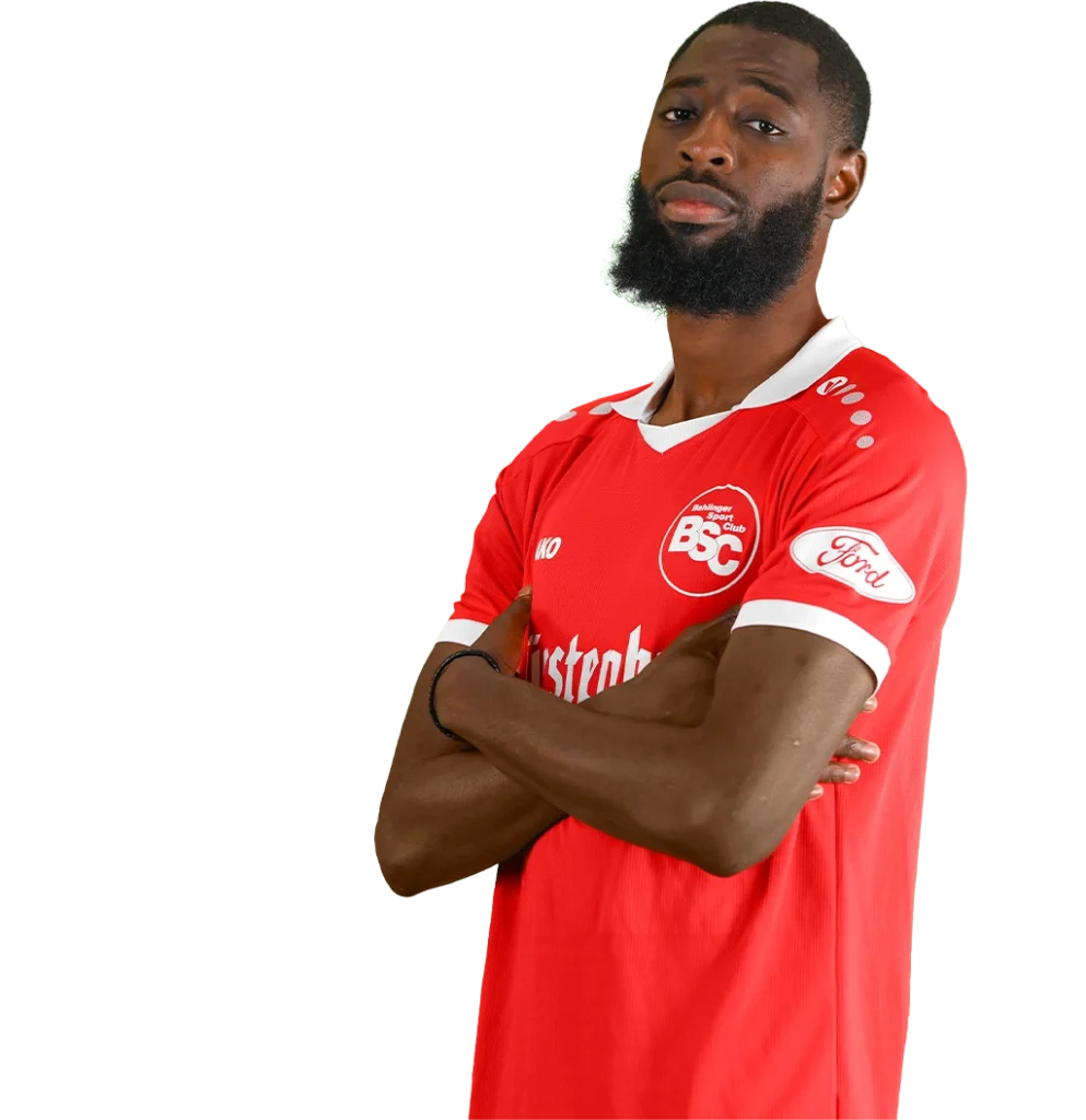 Porträtfoto von Ibrahima Diakité im Trikot des Bahlinger SC