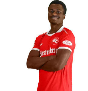 Porträtfoto von Daniel Monga im Trikot des Bahlinger SC