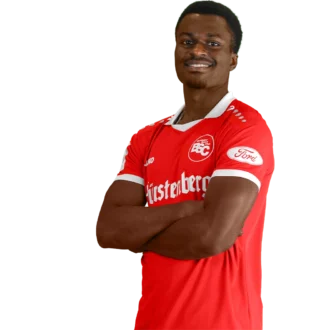 Porträtfoto von Daniel Monga im Trikot des Bahlinger SC