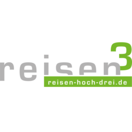 Sponsorlogo Reisen hoch drei