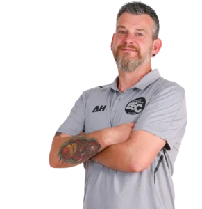 Jugendtrainer Andreas Hamschmidt im offiziellen BSC Shirt