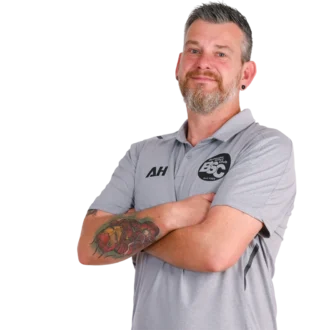 Jugendtrainer Andreas Hamschmidt im offiziellen BSC Shirt