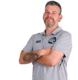 Jugendtrainer Andreas Hamschmidt im offiziellen BSC Shirt