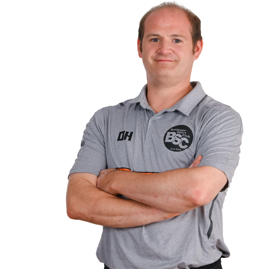 Jugendtrainer Dominik Heitzmann im offiziellen BSC Shirt