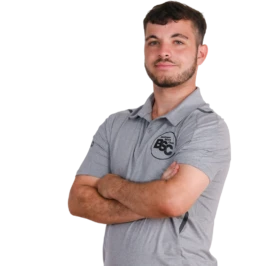 Jugendtrainer Jan Wölfle im offiziellen BSC Shirt