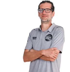 Jugendtrainer Ralf Müller im offiziellen BSC Shirt