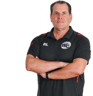 Jugendtrainer René Labusch im offiziellen BSC Shirt