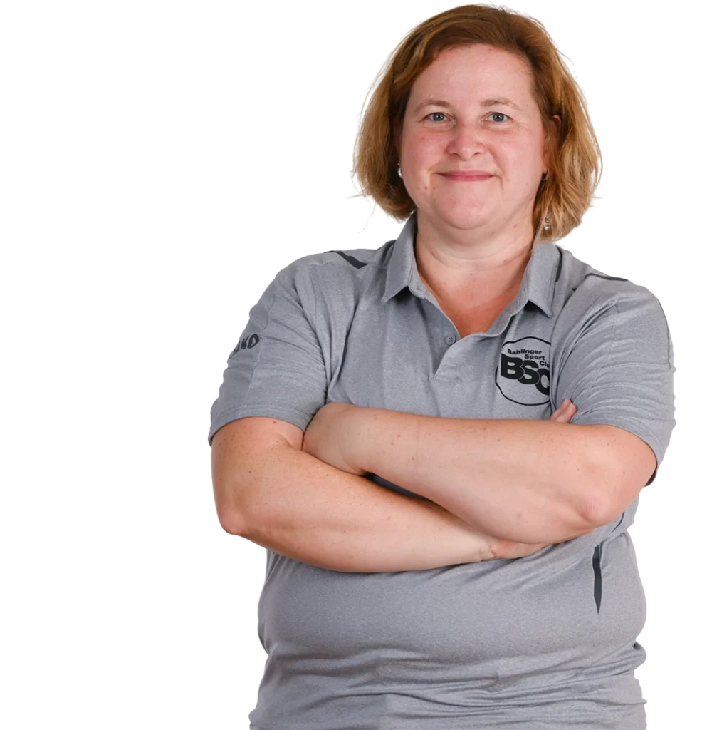 Jugendtrainerin Tamara Kreutner im offiziellen BSC Shirt