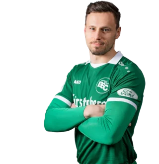 Porträtfoto von Denis Klose im Trikot des Bahlinger SC