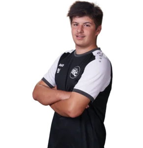 Jugendtrainer Ben Holderer im offiziellen BSC Shirt 2026
