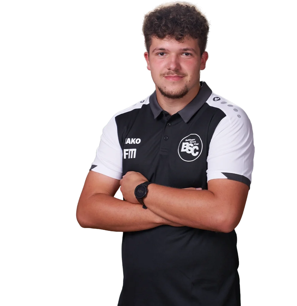 Jugendtrainer Fabian Müller im offiziellen BSC Shirt 2026