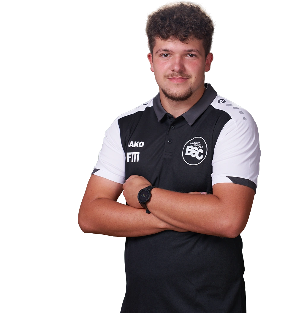 Jugendtrainer Fabian Müller im offiziellen BSC Shirt 2026
